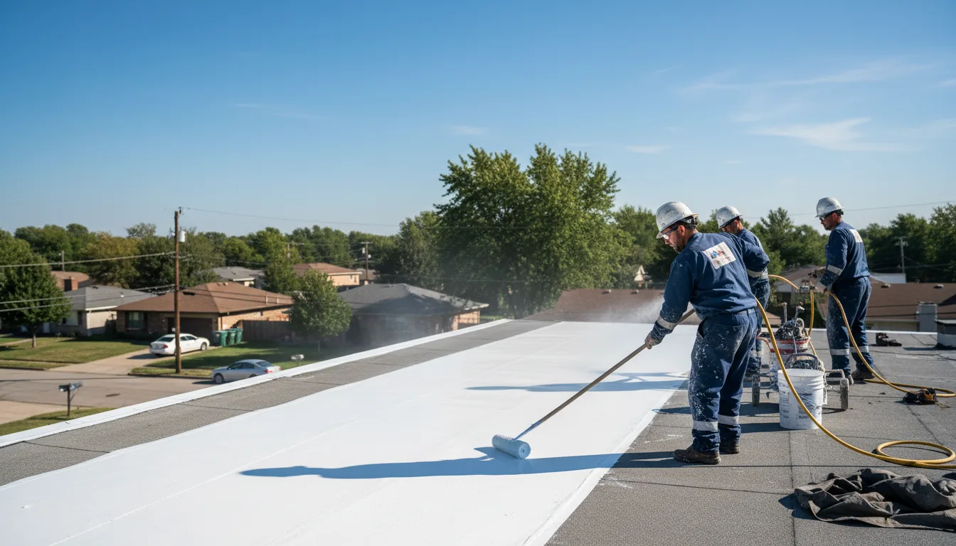 Commercial roof coating in Franklinville, NY near me